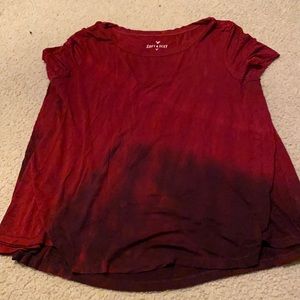 American eagle red ombre shirt